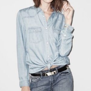 The Kooples Tencel Denim Shirt Size Small